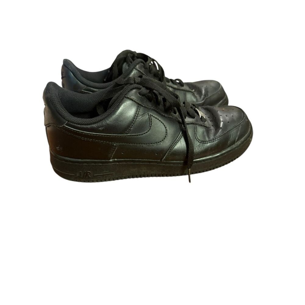 Nike Air Force 1 '07 Triple Black Sneakers Shoes Womens Size 10 Leather